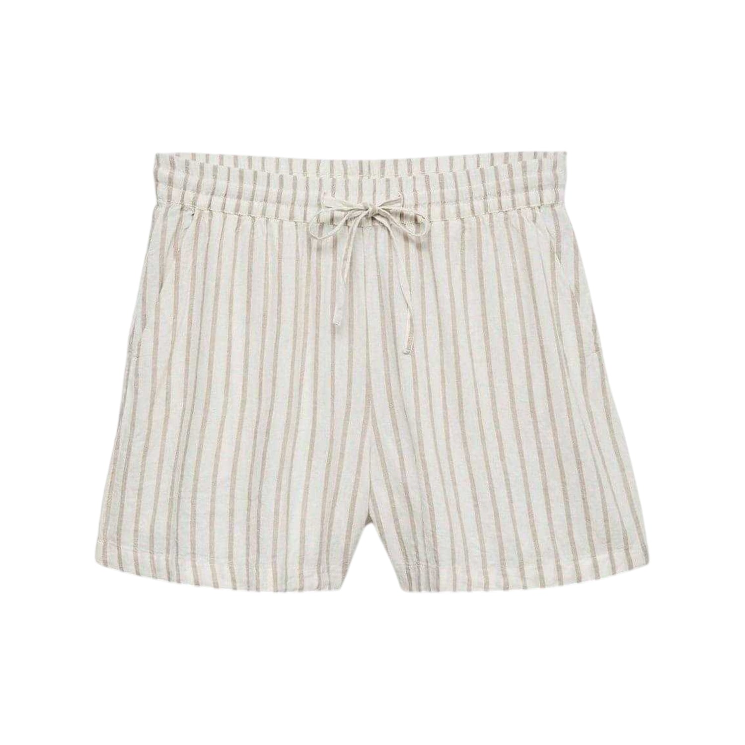 Snow White - Front - Vero Moda Womens-Ladies Linn Woven Striped Shorts