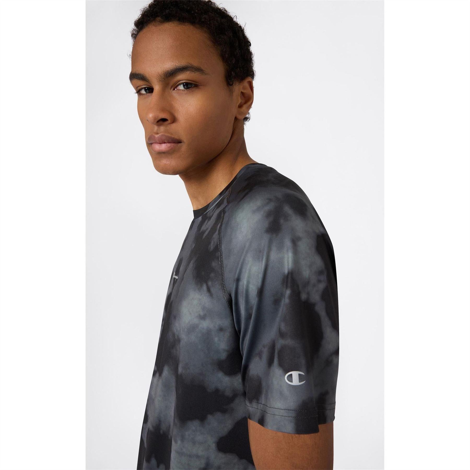 Black - Pack Shot - Champion Mens Tie Dye Performance T-Shirt