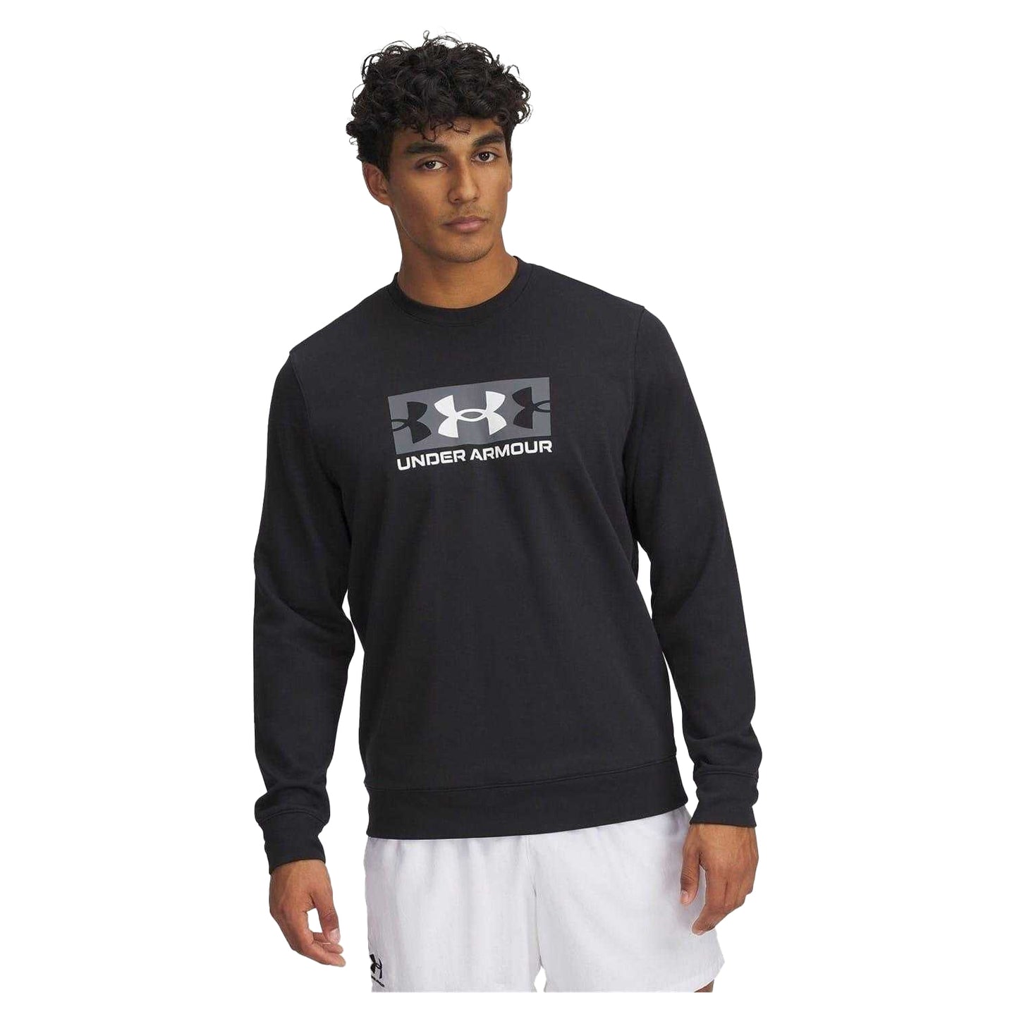 Black - Front - Under Armour Mens Rival Fleece Sweatshirt