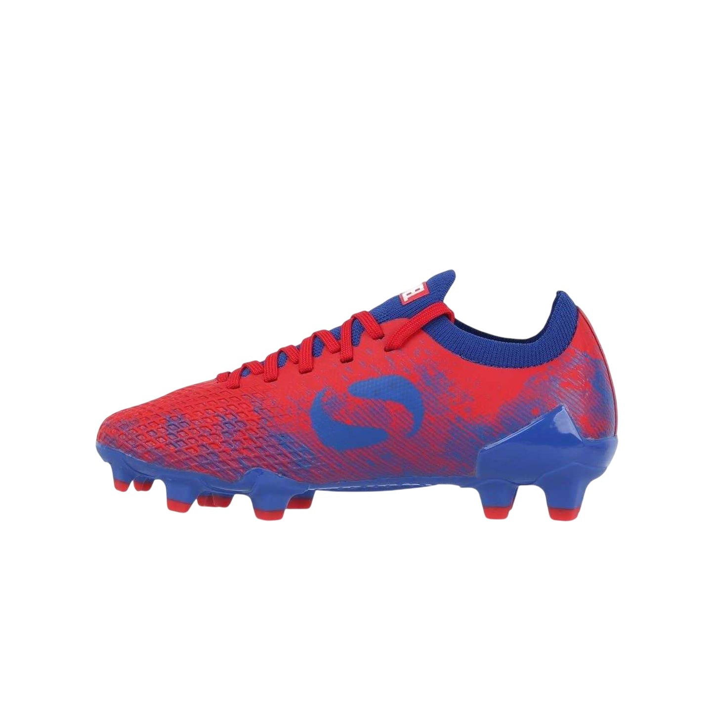 Blue-Red - Side - Spider-Man Childrens-Kids Sondico Blaze Spider-Man Firm Ground Football Boots