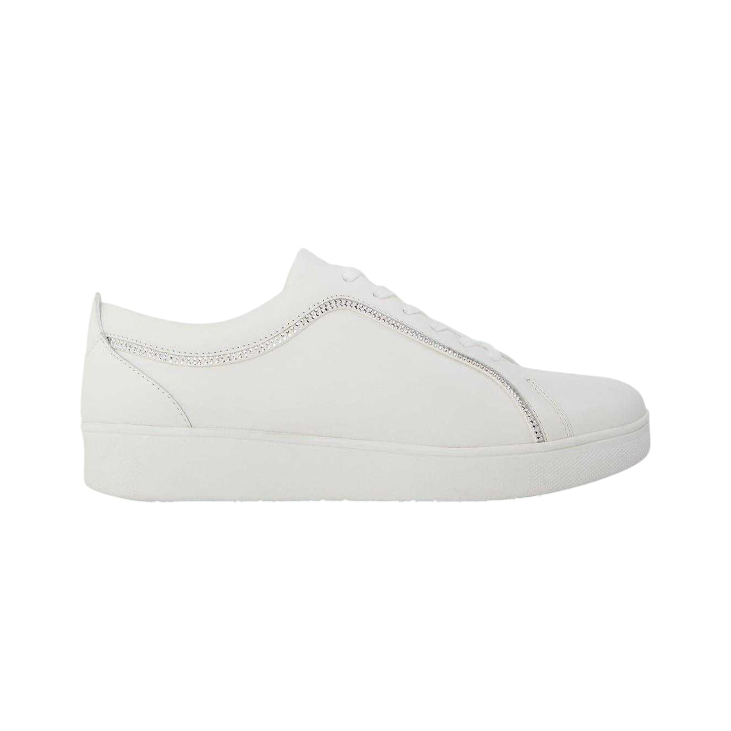 Urban - Front - FitFlop Womens-Ladies Rally Rhinestone Leather Casual Shoes