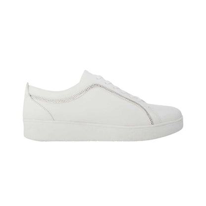 Urban - Front - FitFlop Womens-Ladies Rally Rhinestone Leather Casual Shoes