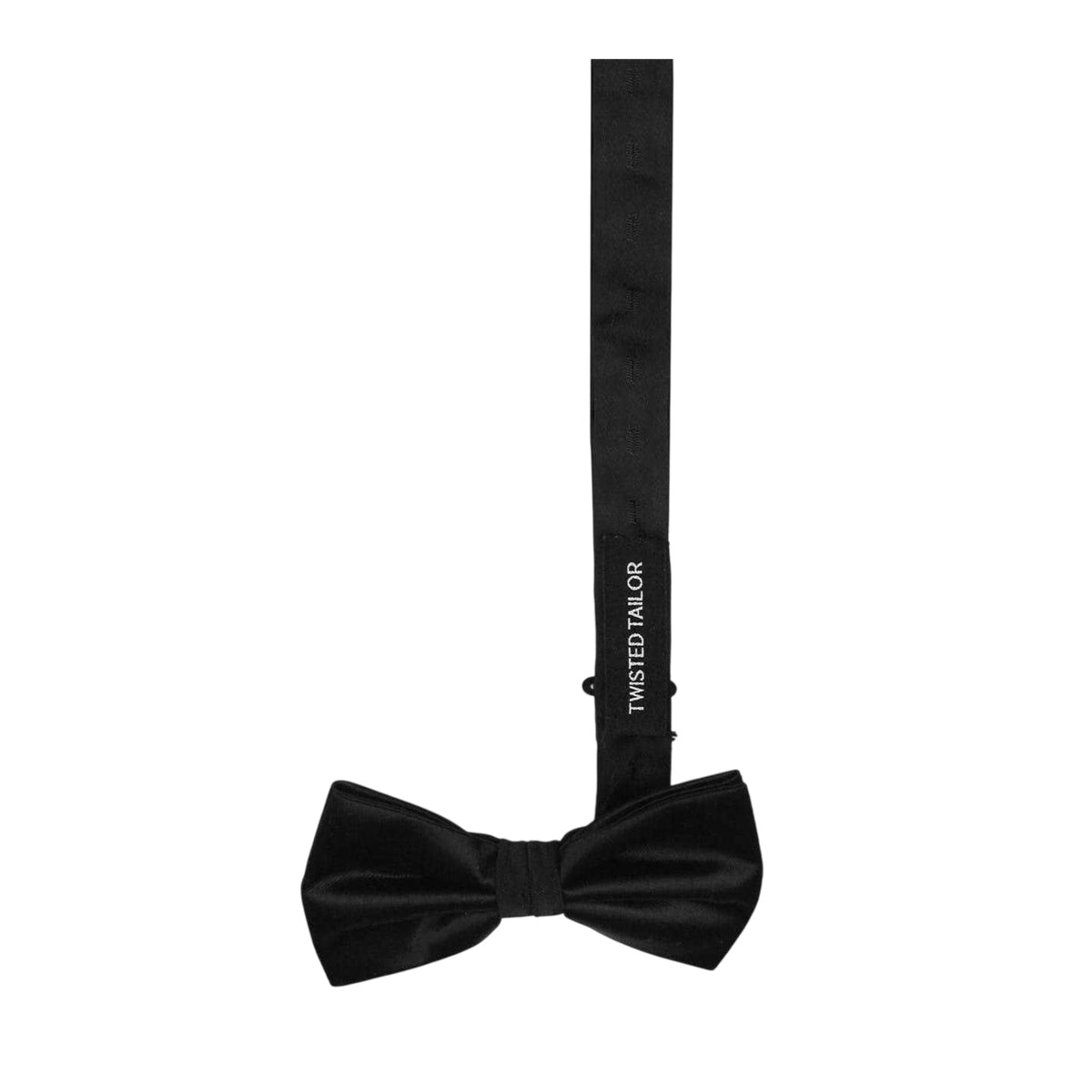 Black - Back - Twisted Tailor Velvet Formal Bow Tie