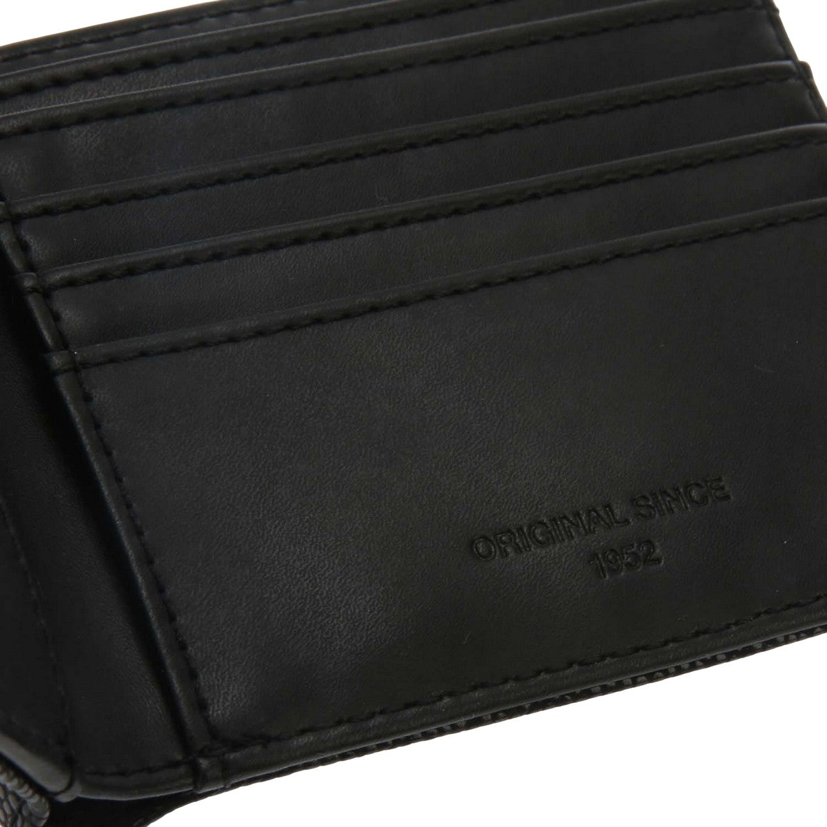 Black - Back - Fred Perry Mens Scotch Grain Leather Wallet