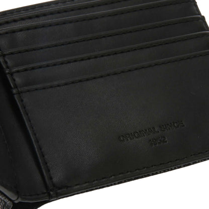 Black - Back - Fred Perry Mens Scotch Grain Leather Wallet