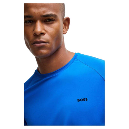 Blue - Side - Boss Mens Competition Jersey T-Shirt