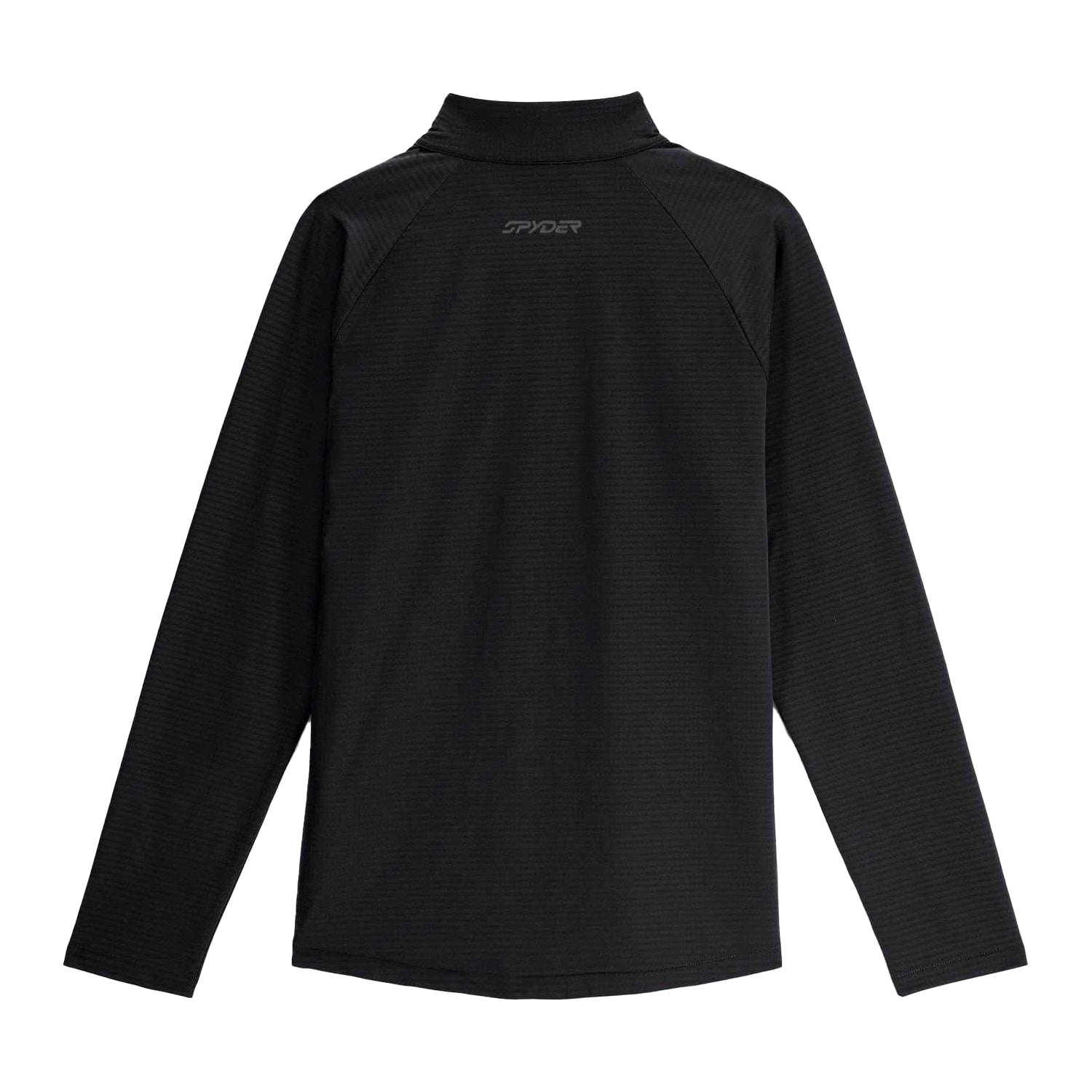 Black - Back - Spyder Mens Grid Fleece Top