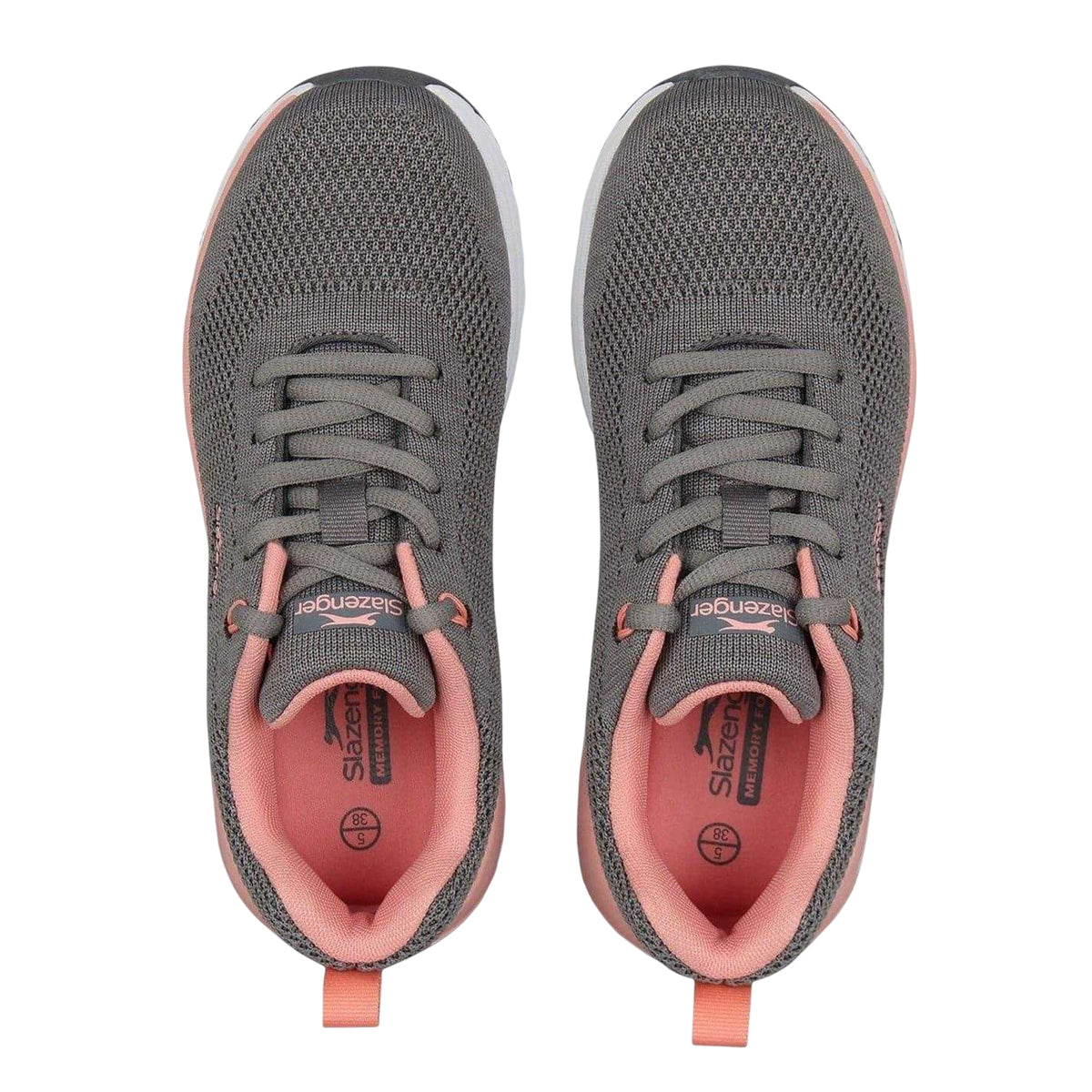 Grey-Pink - Pack Shot - Slazenger Womens-Ladies Jenson Trainers