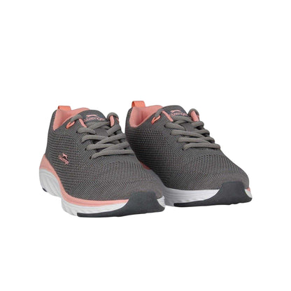 Grey-Pink - Front - Slazenger Womens-Ladies Jenson Trainers