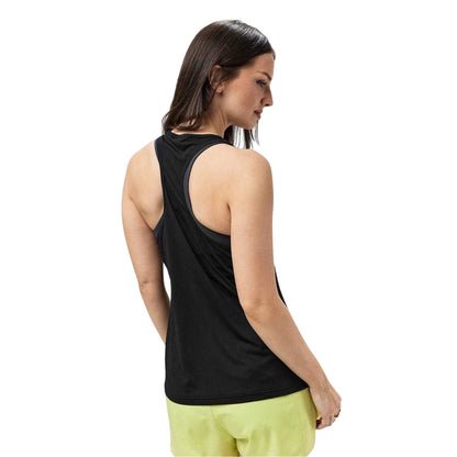 Black - Back - USA Womens-Ladies Pro Mesh Vest Top