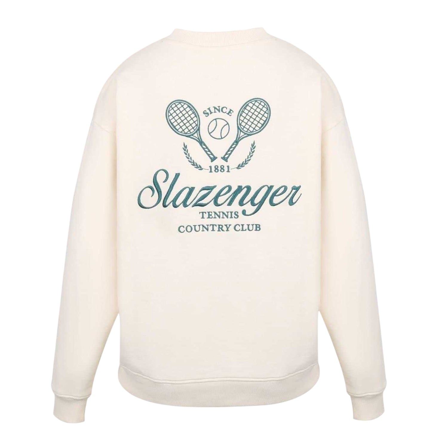 White - Back - Slazenger Mens Embroidered Logo Sweatshirt