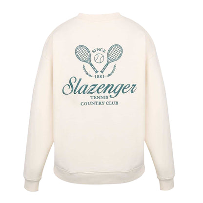 White - Back - Slazenger Mens Embroidered Logo Sweatshirt
