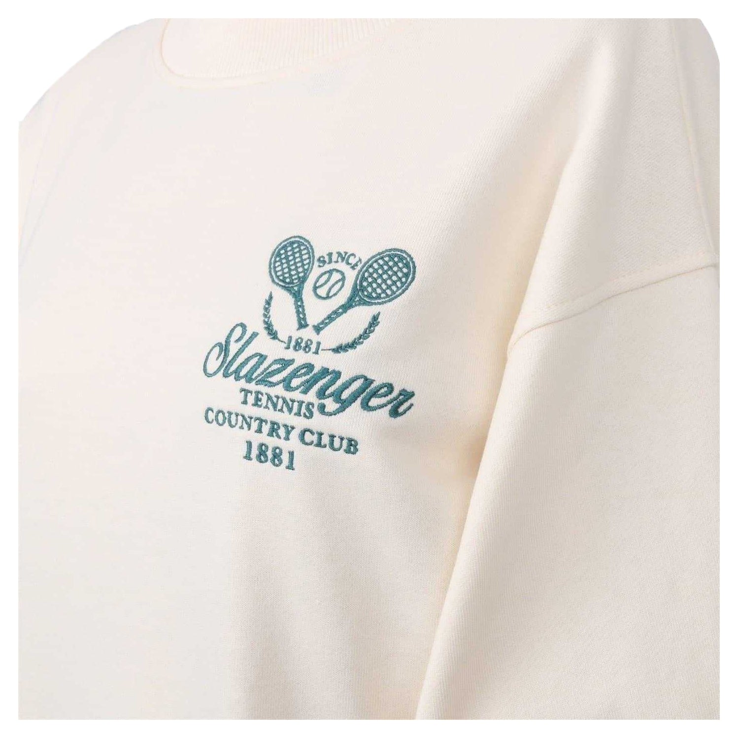 White - Side - Slazenger Mens Embroidered Logo Sweatshirt