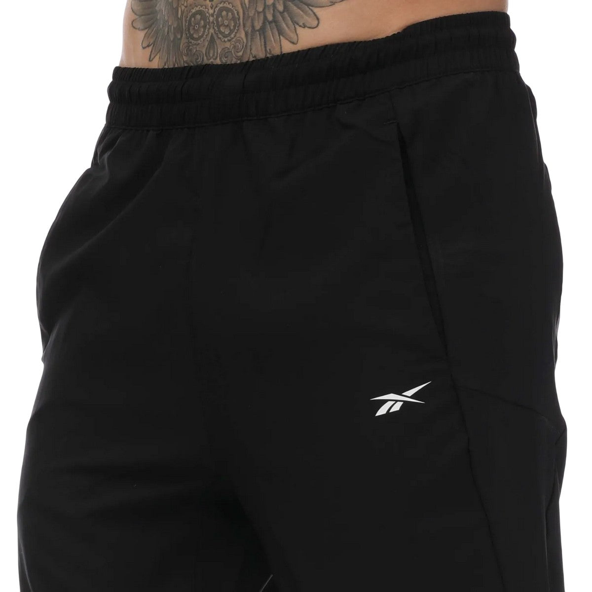 Black - Side - Reebok Mens Workout Ready Jogging Bottoms