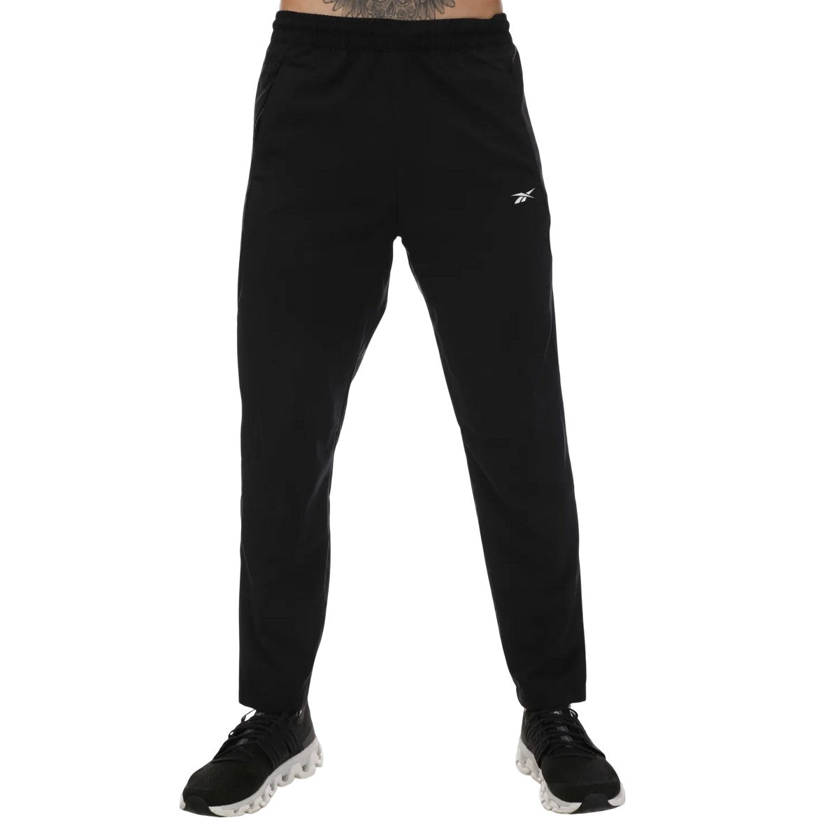 Black - Front - Reebok Mens Workout Ready Jogging Bottoms