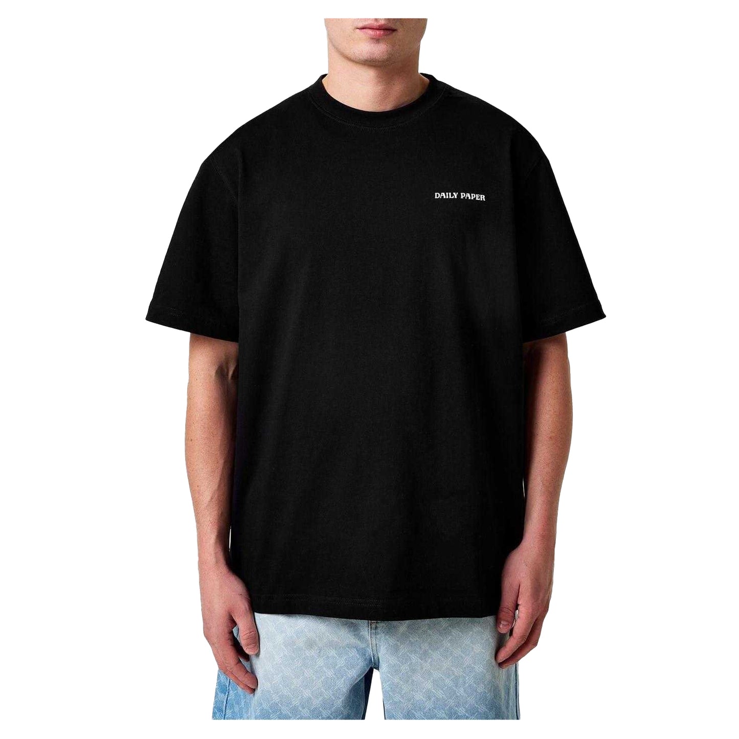 Black - Side - Daily Paper Mens Dias Cotton T-Shirt