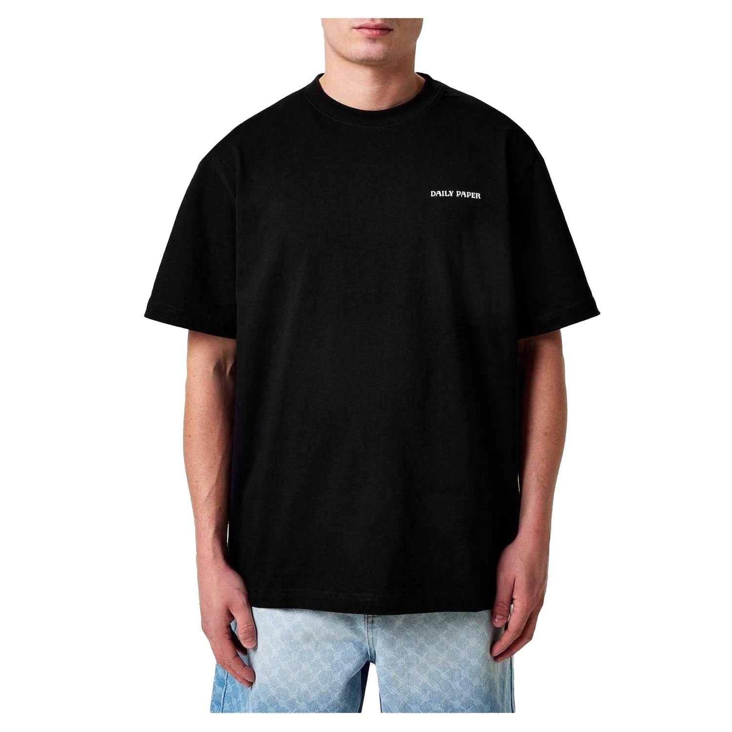 Black - Side - Daily Paper Mens Dias Cotton T-Shirt