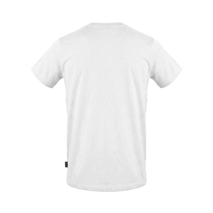 White - Back - Aquascutum Mens Logo Ribbed Collar T-Shirt