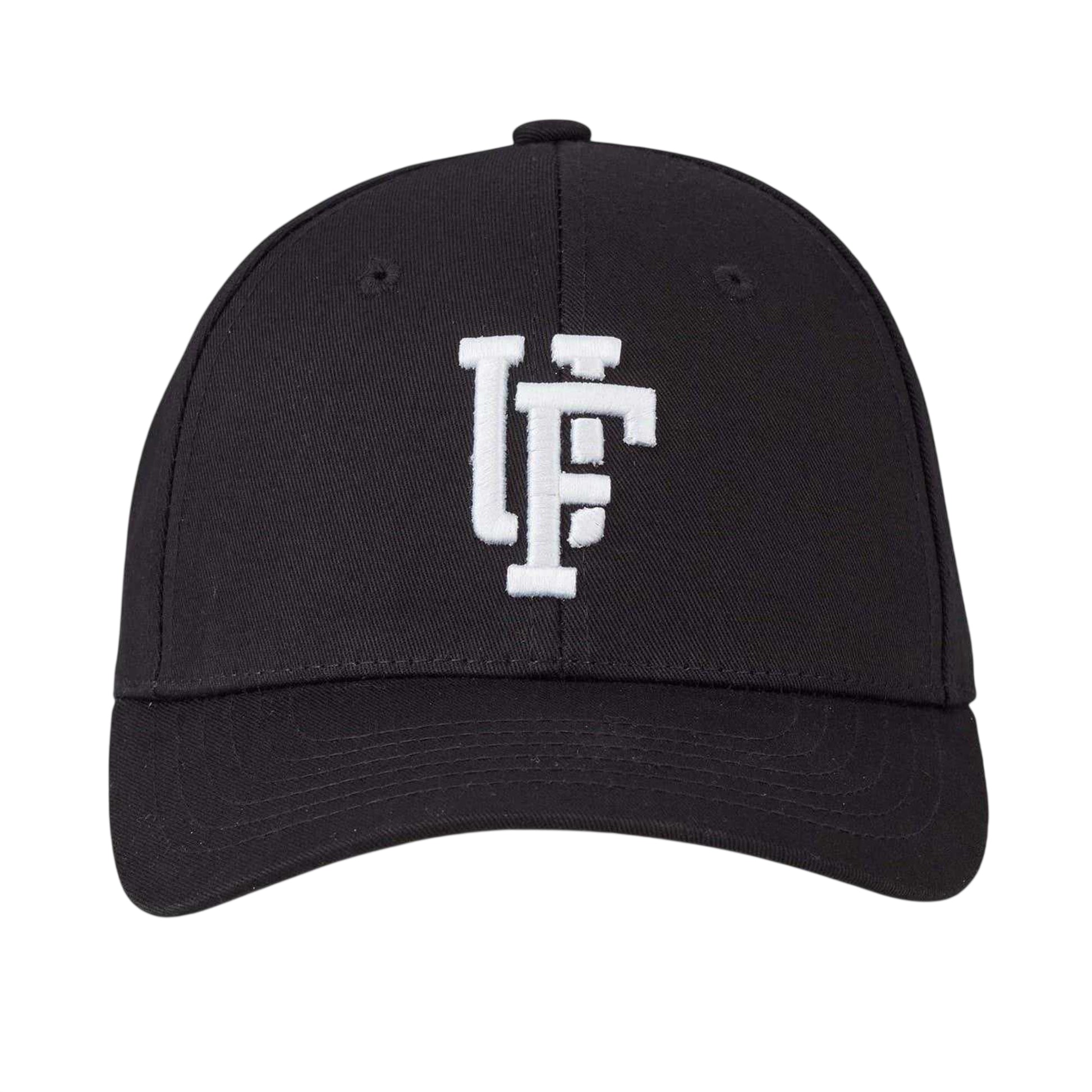 Black-White - Back - Upfront Embroidered Logo Snapback Cap