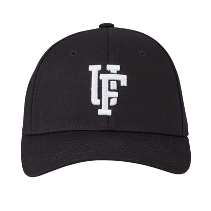 Black-White - Back - Upfront Embroidered Logo Snapback Cap