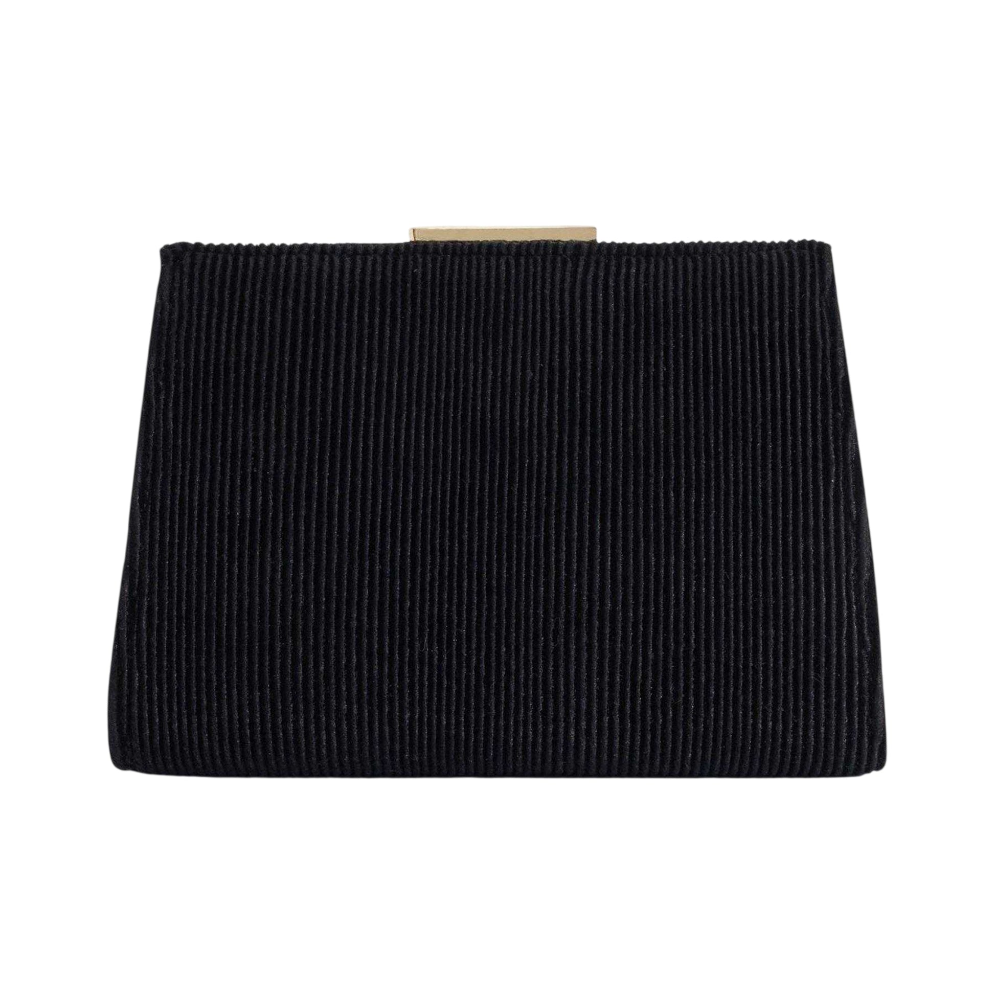 Black - Back - Dune London Eclipso Textured Clutch Bag