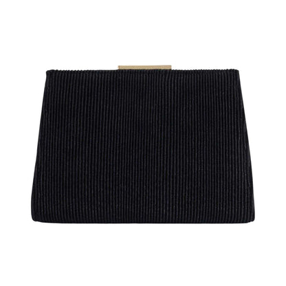 Black - Back - Dune London Eclipso Textured Clutch Bag