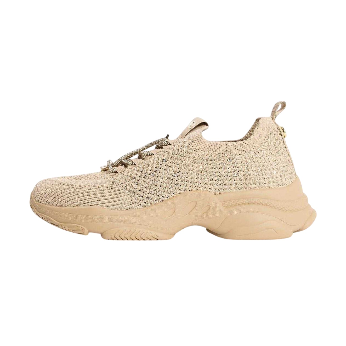 Blush - Back - Steve Madden Womens-Ladies Meter Knitted Chunky Flat Trainers