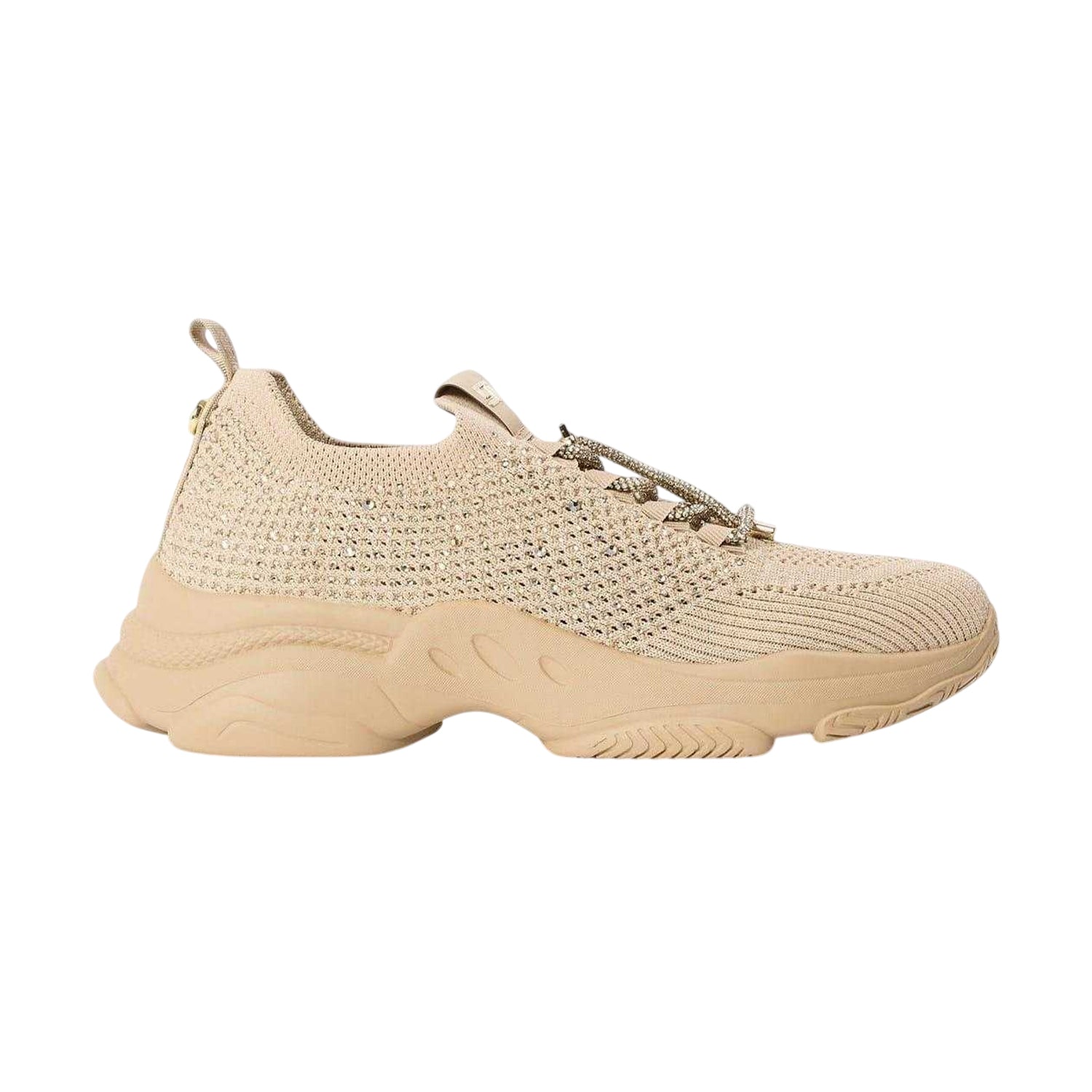 Blush - Front - Steve Madden Womens-Ladies Meter Knitted Chunky Flat Trainers