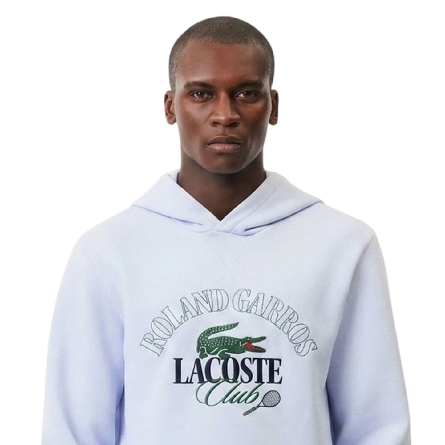 Blue - Side - Lacoste Unisex Adult Roland Garros Relaxed Fit Hoodie