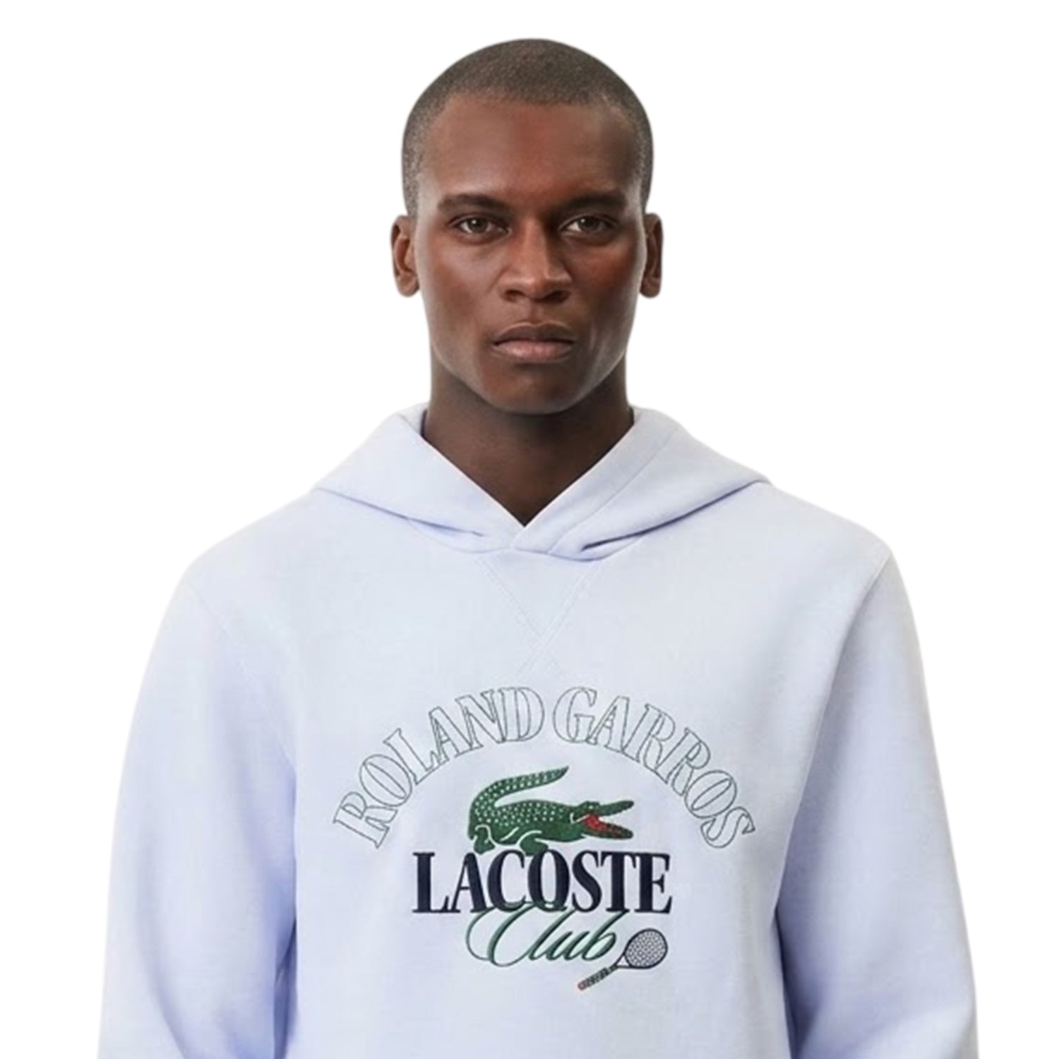 Blue - Side - Lacoste Unisex Adult Roland Garros Relaxed Fit Hoodie