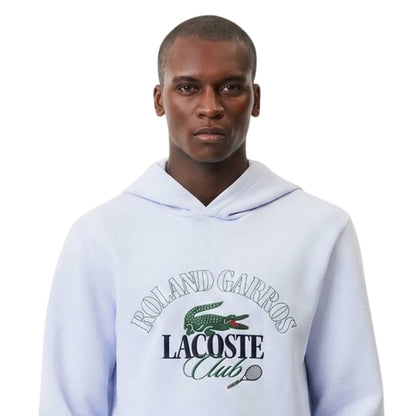 Blue - Side - Lacoste Unisex Adult Roland Garros Relaxed Fit Hoodie