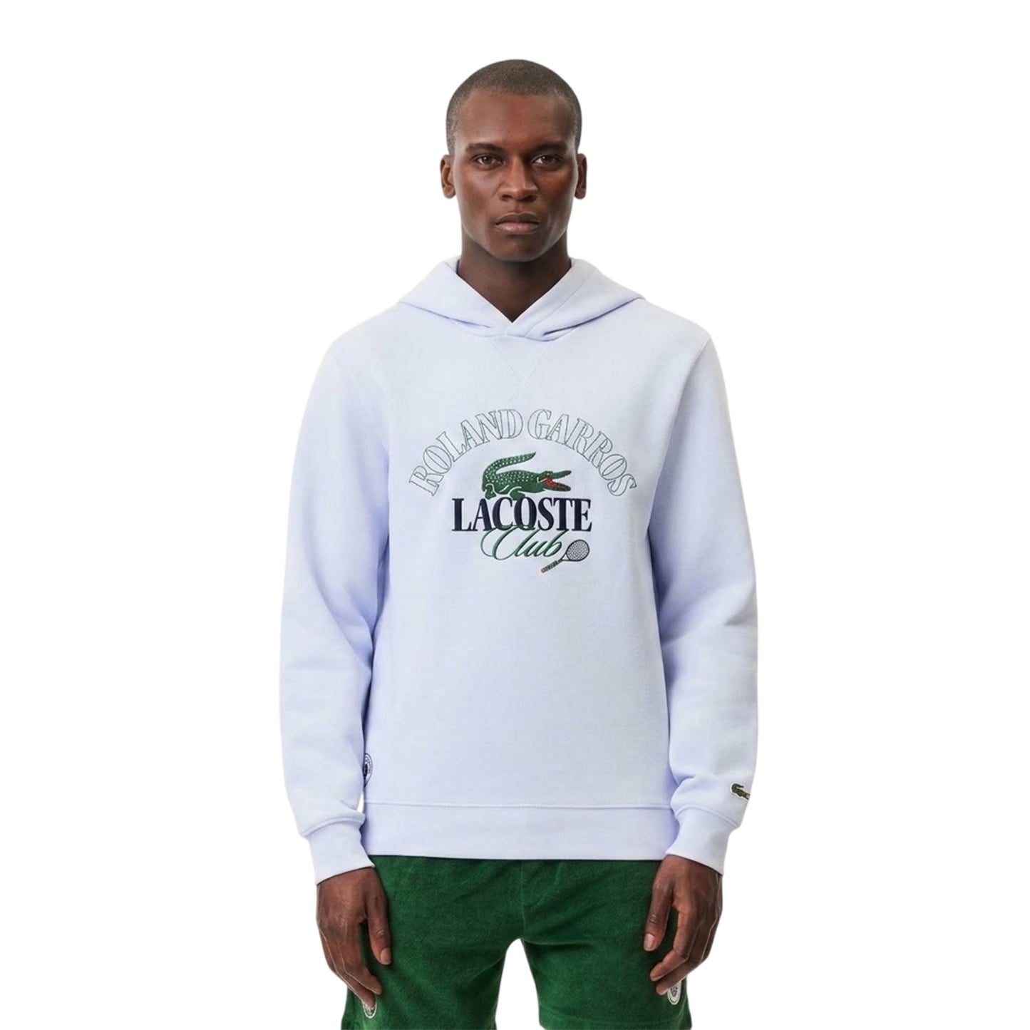 Blue - Front - Lacoste Unisex Adult Roland Garros Relaxed Fit Hoodie