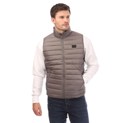 Charcoal - Front - Jack And Jones Mens Wing Gilet