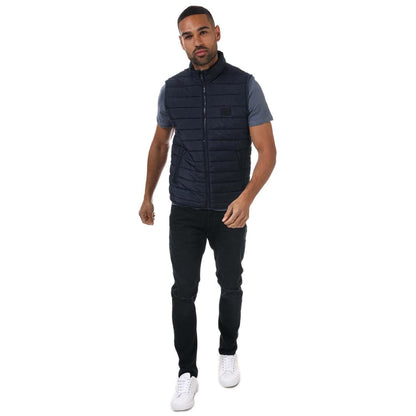 Navy - Close up - Jack And Jones Mens Wing Gilet