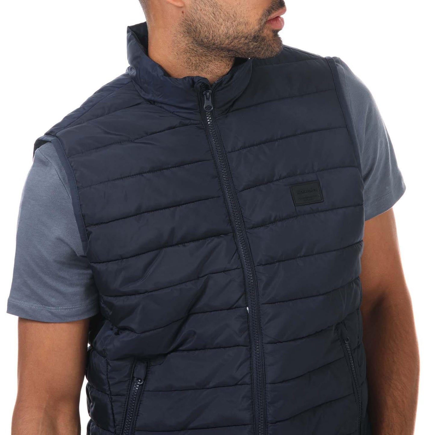 Navy - Lifestyle - Jack And Jones Mens Wing Gilet