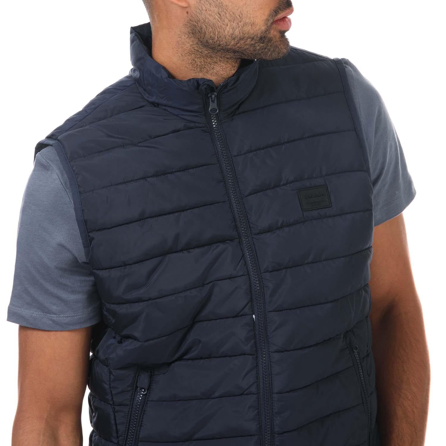 Navy - Lifestyle - Jack And Jones Mens Wing Gilet