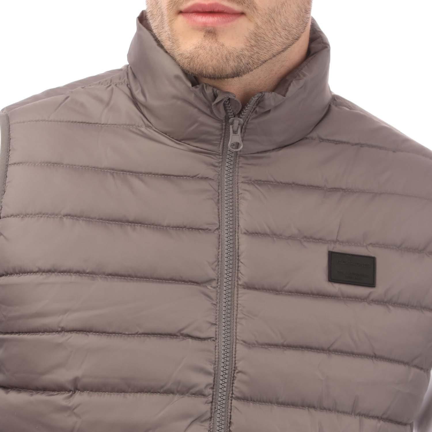 Charcoal - Side - Jack And Jones Mens Wing Gilet