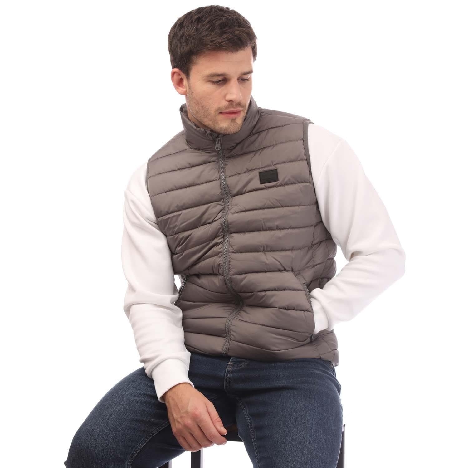 Charcoal - Lifestyle - Jack And Jones Mens Wing Gilet
