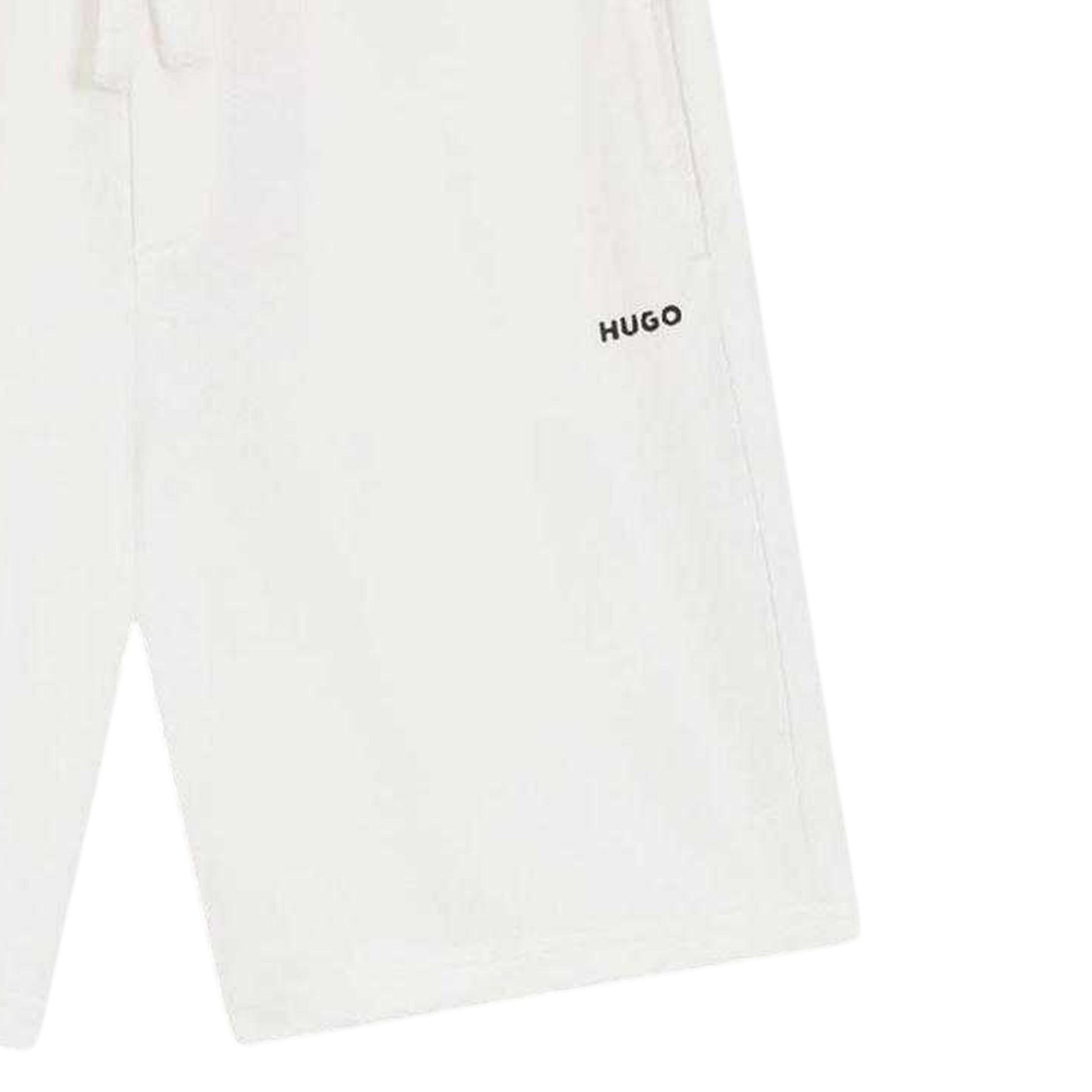 White - Back - Hugo Mens Dayono Cotton Relaxed Fit Shorts
