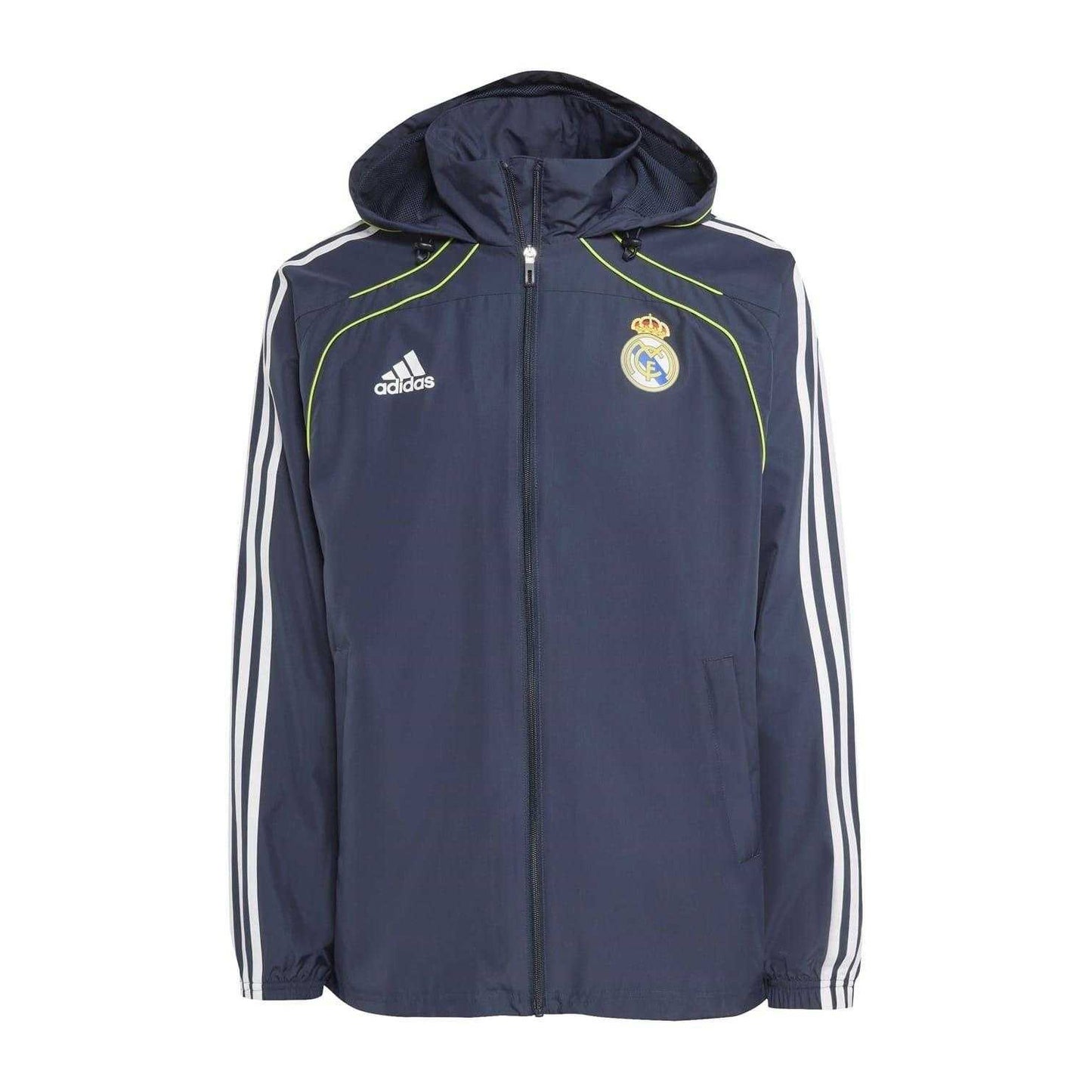 Night Navy - Front - Adidas Mens Real Madrid CF Windbreaker