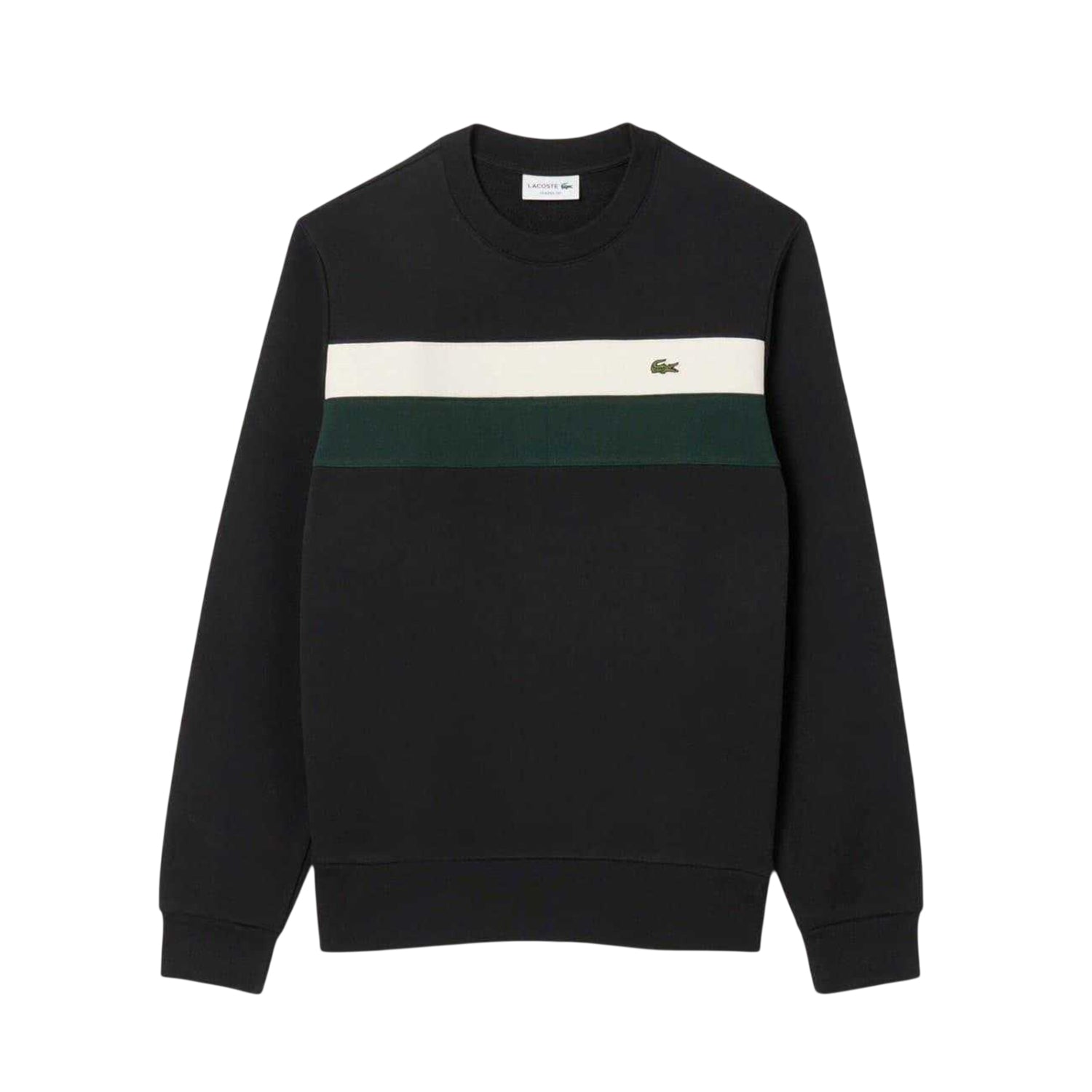 Black - Front - Lacoste Mens Colour Block Sweatshirt