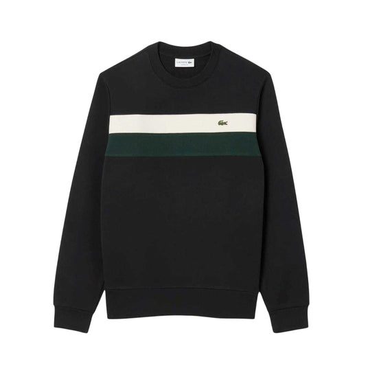 Black - Front - Lacoste Mens Colour Block Sweatshirt