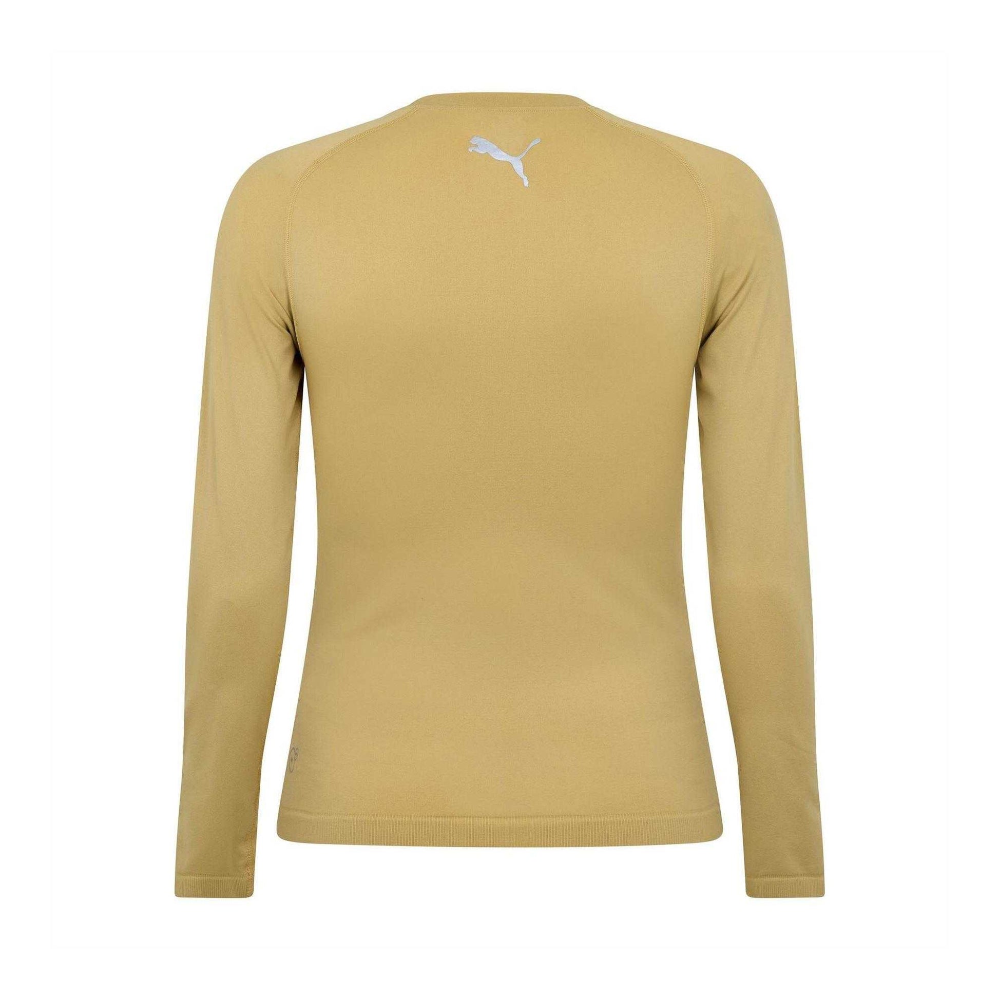 Gold - Back - Puma Mens Performance Back Print Round Neck Athletic T-Shirt