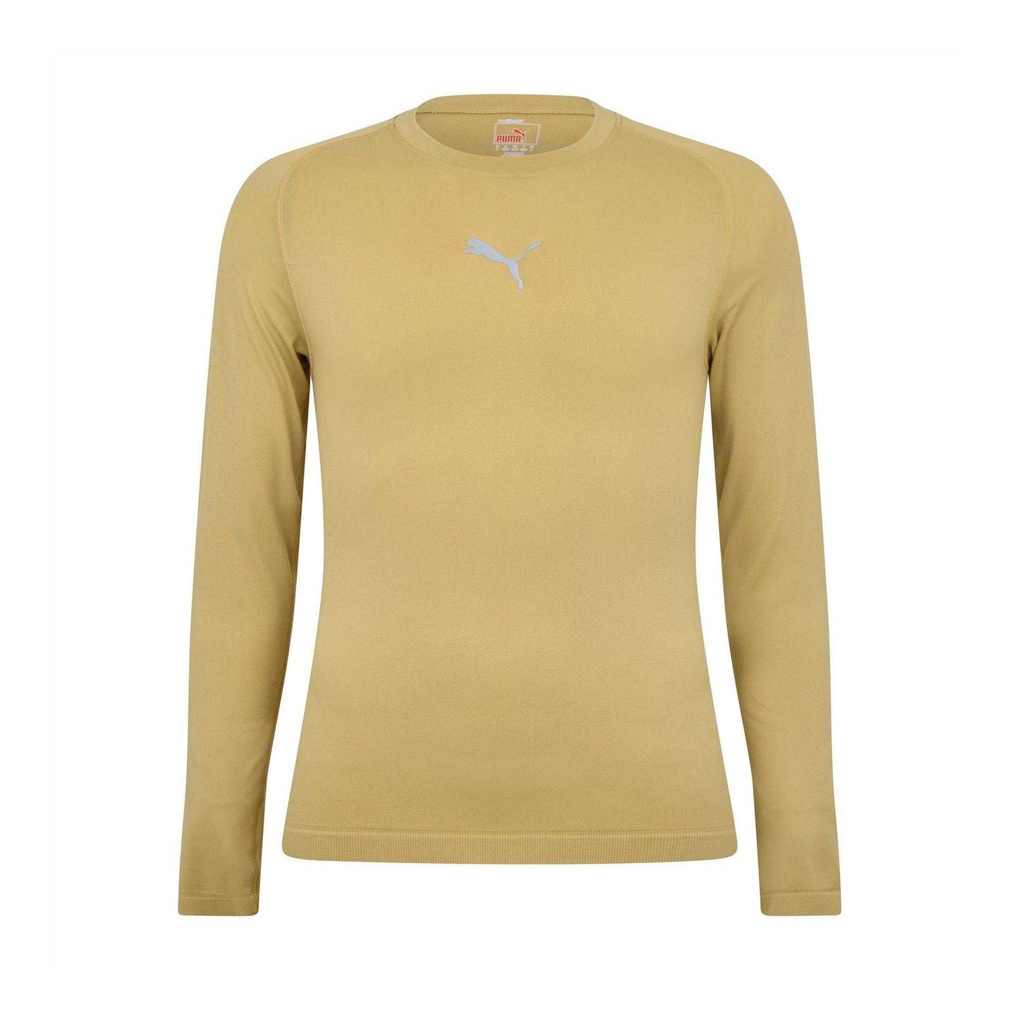 Gold - Front - Puma Mens Performance Back Print Round Neck Athletic T-Shirt