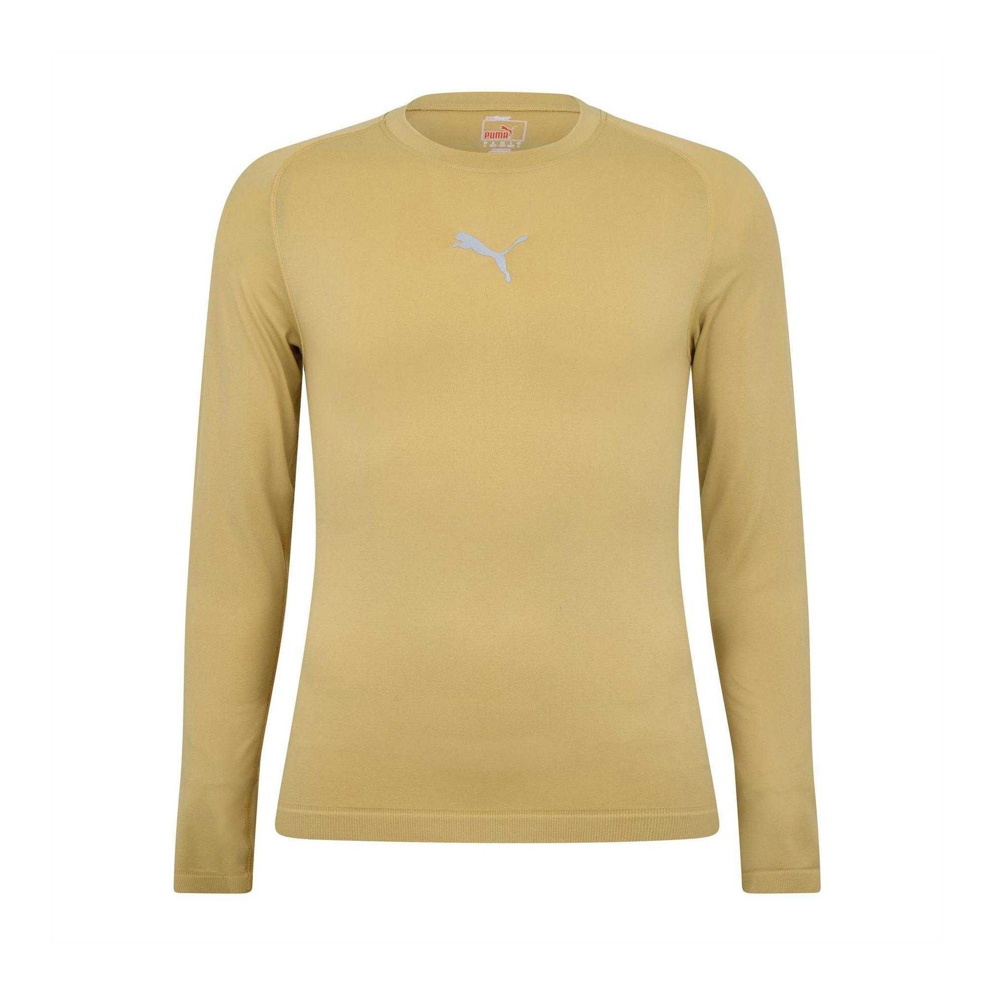 Gold - Front - Puma Mens Performance Back Print Round Neck Athletic T-Shirt