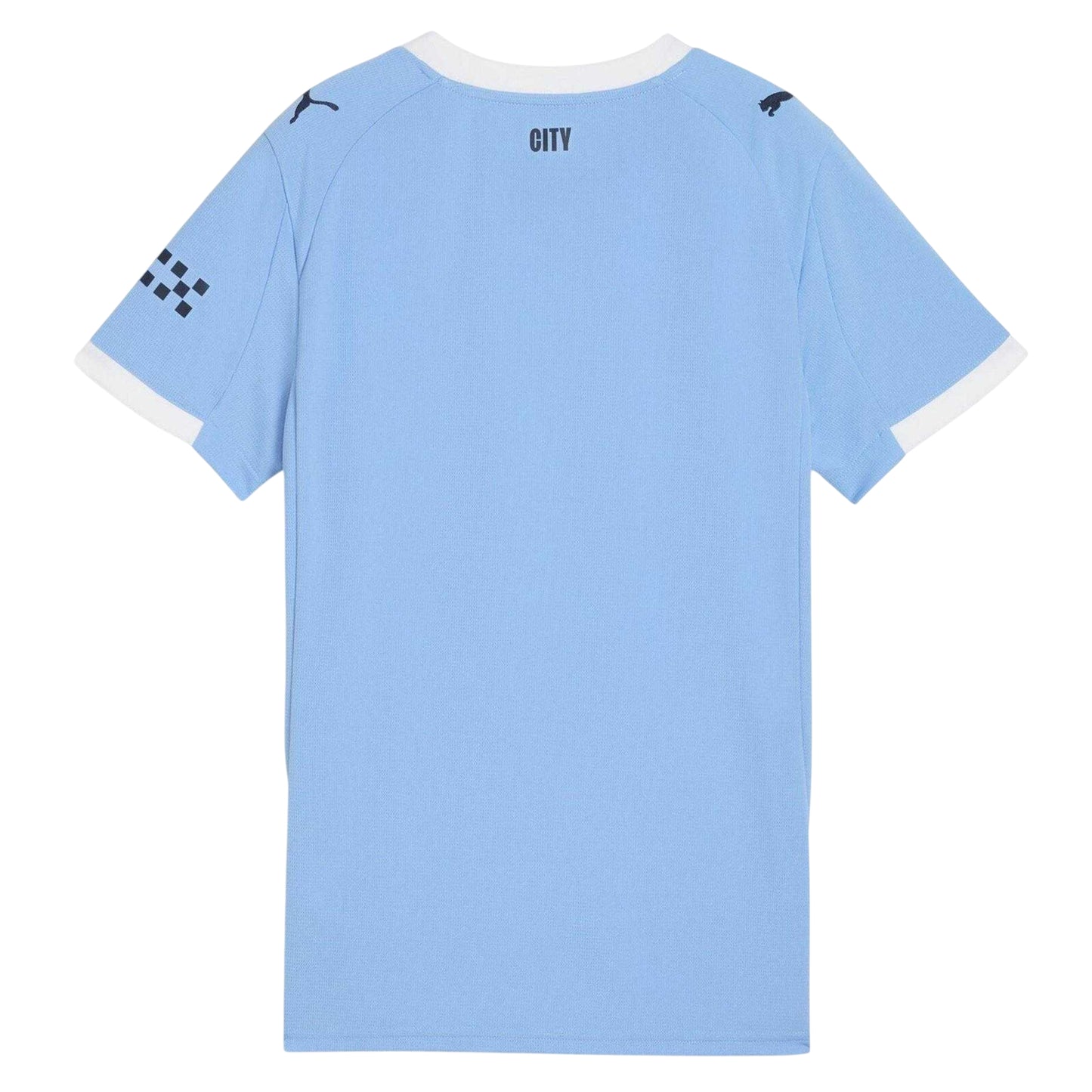 Blue - Back - Puma Womens-Ladies Manchester City Football Shirt