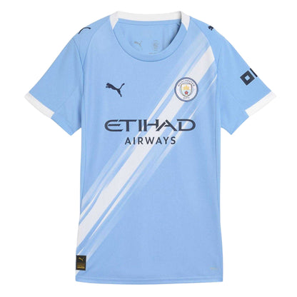 Blue - Front - Puma Womens-Ladies Manchester City Football Shirt