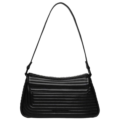 Black - Back - Steve Madden Womens-Ladies Quilted Shoulder Bag