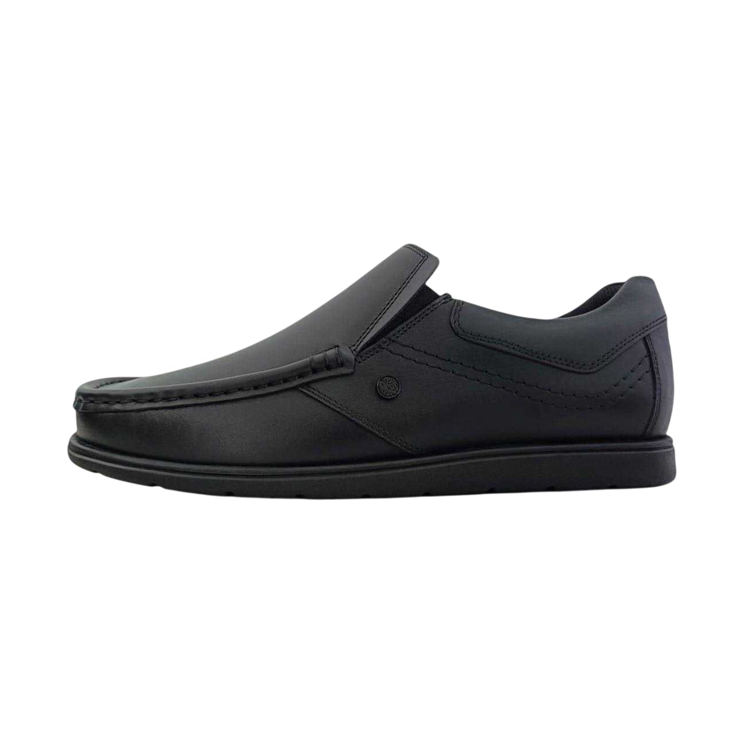 Black - Side - Pretty Green Mens Waltham Flat Loafers