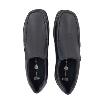 Black - Pack Shot - Pretty Green Mens Waltham Flat Loafers